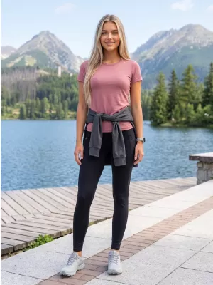 Ženske sportske tajice ALPINE PRO GEMSA CRNA