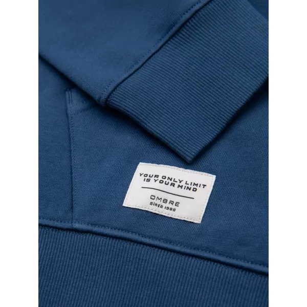  Muški sweatshirt OMBRE OM-SSBN-0270 TAMNOPLAVA 