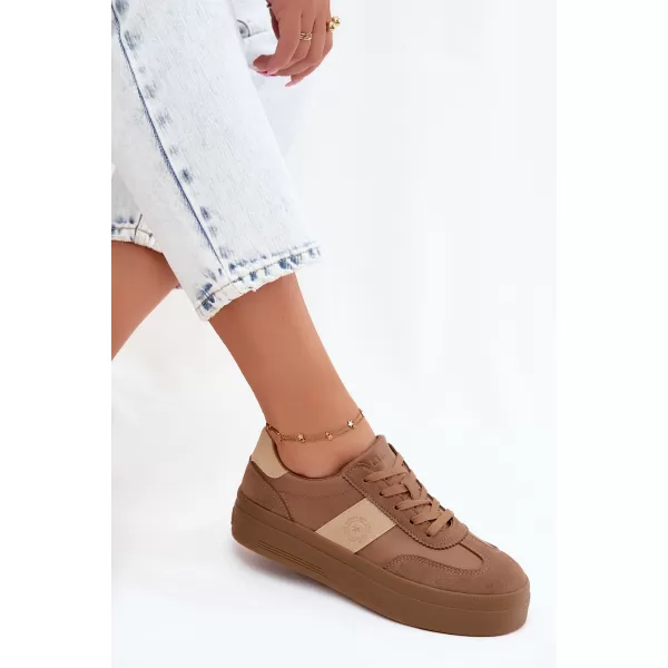  Ženske tenisice BIG STAR SHOES UU274015 SMEĐA/BEŽ 