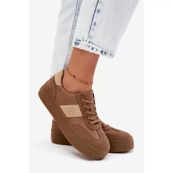  Ženske tenisice BIG STAR SHOES UU274015 SMEĐA/BEŽ 