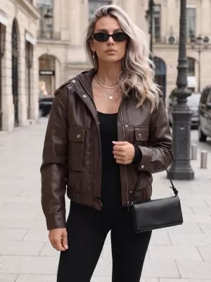Ženska jakna DSTREET TY5877 SMEĐA