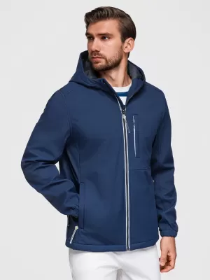 Muška softshell jakna OMBRE OM-JANP-0292 TAMNOPLAVA