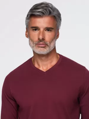 Muška majica kratkih rukava OMBRE OM-LSBL-0143 TAMNOCRVENA
