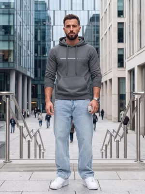 Muški sweatshirt DSTREET NX5128BX-05-09 TAMNOSIVA