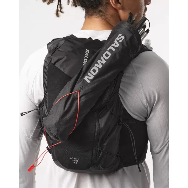  Ruksak SALOMON ACTIVE SKIN 12 LC2177400 CRNO/METALNO 