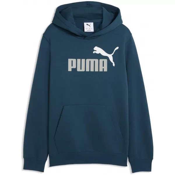  Dječji sweatshirt PUMA ESS 2 COLOR NO. 1 LOGO HOODIE FL B 68582236 PONOĆNI BENZIN 