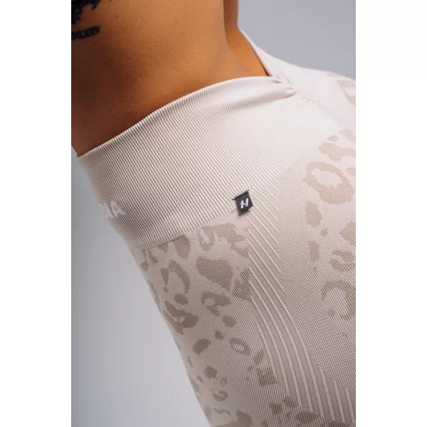  Kompresijske push-up tajice s leopard printom NEBBIA PRIMAL 849 KREM LEOPARD 