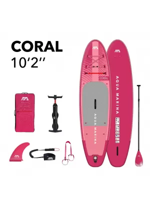 Daska za veslanje AQUA MARINA CORAL 10'2'' MALINA