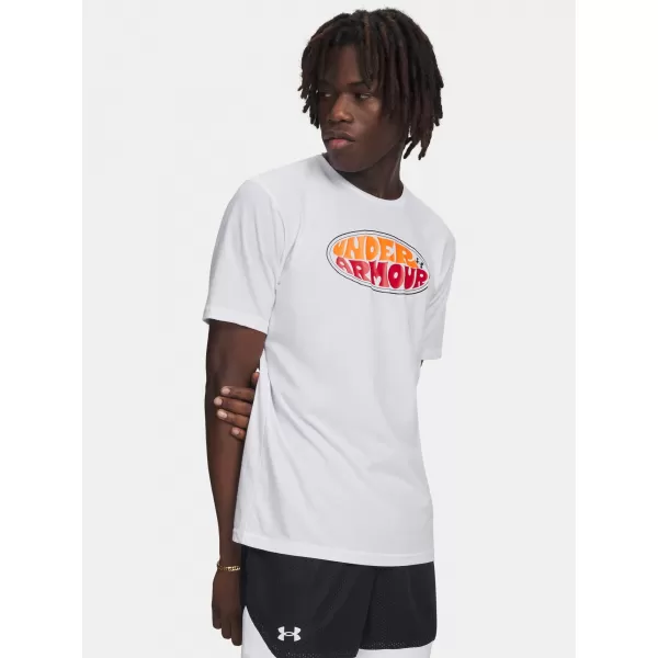  Muška majica kratkih rukava UNDER ARMOUR M OVAL WM SS 6011075-100 BIJELA 