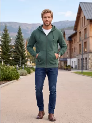 Muški sweatshirt ALTISPORT NP/ALMST45001 TAMNOZELENE BOJE