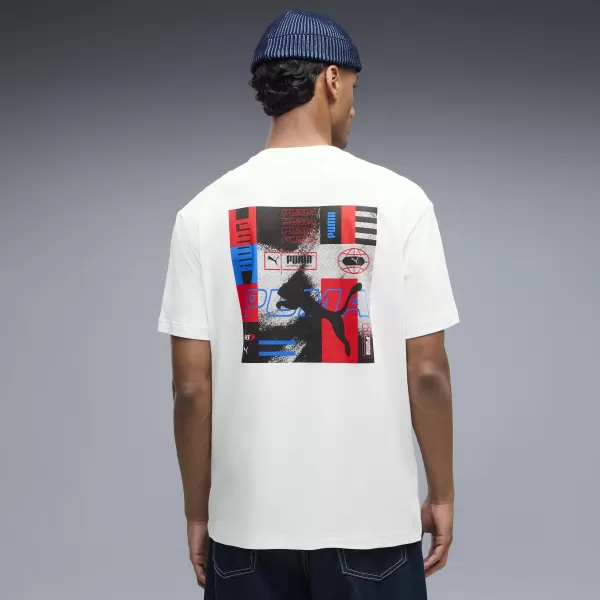  Muška majica kratkih rukava PUMA GRAPHICS RELAXED STACKED TEE 69436802 PUMA BIJELA 