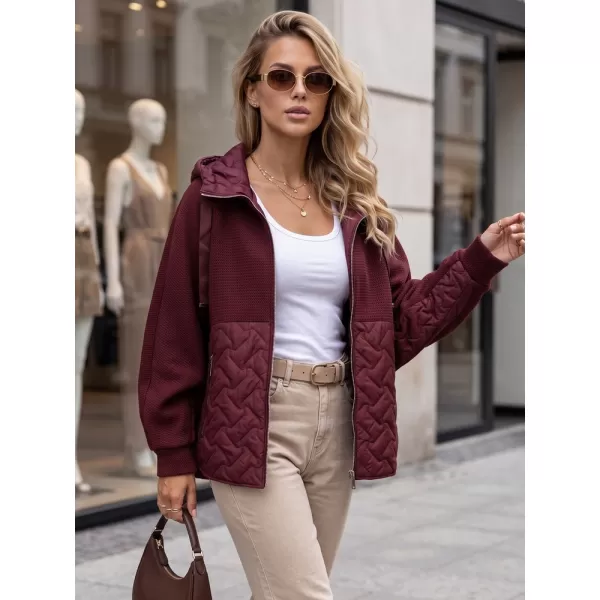  Ženska jakna DSTREET TY5916 TAMNOCRVENA 