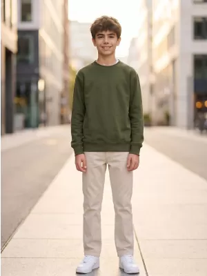 Dječji sweatshirt MALFINI CREW 427 VOJNOG