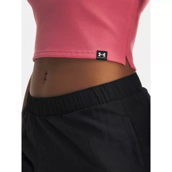  Ženska majica kratkih rukava UNDER ARMOUR RIVAL RIB BABY TEE 6000264-600 RUŽIČASTA 