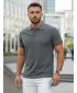 Muška majica s kragnom DSTREET PX0509 TAMNOSIVA