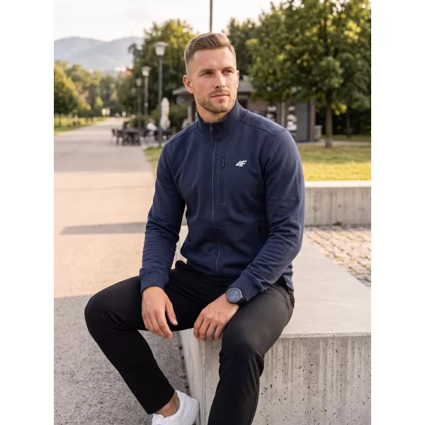  Muški sweatshirt 4F WMM00TSWSM2547 NAVIKE 