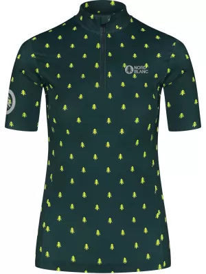 Ženski biciklistički dres NORDBLANC TREES NBSLF8085 ZELENA