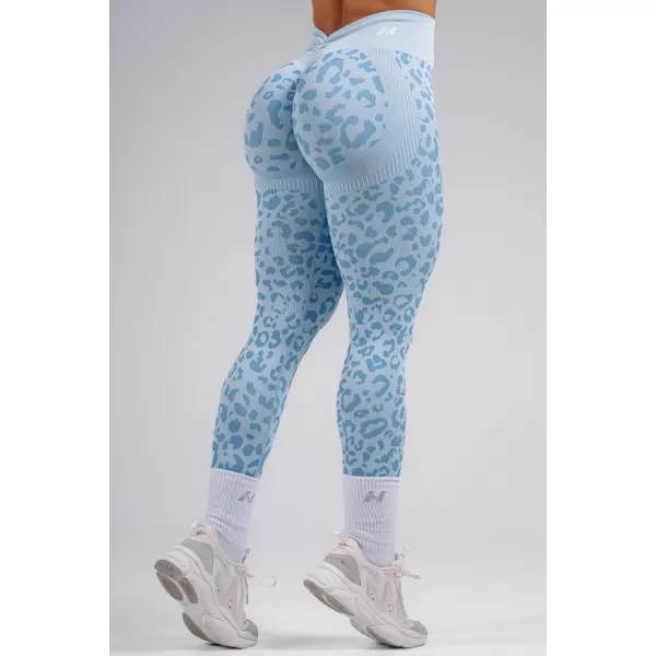  Kompresijske push-up tajice s leopard printom NEBBIA PRIMAL 849 PLAVI LEOPARD 