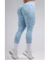 Kompresijske push-up tajice s leopard printom NEBBIA PRIMAL 849 PLAVI LEOPARD