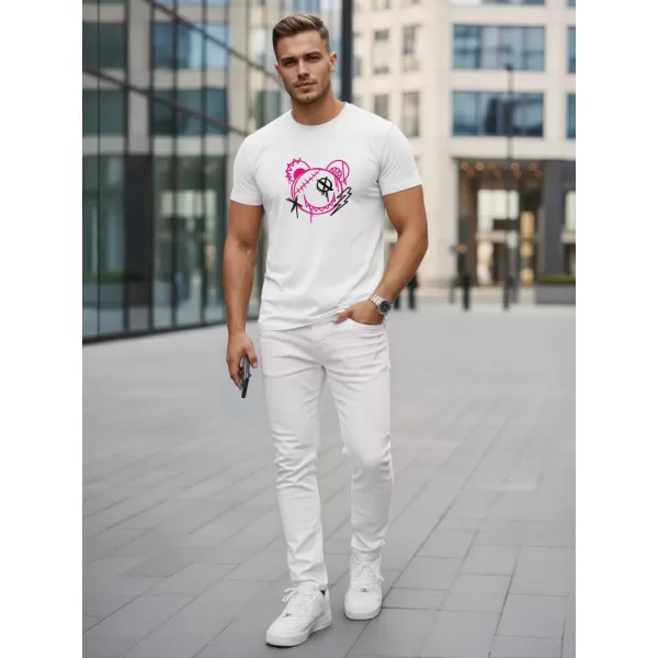  Muška majica kratkih rukava DSTREET NX0136R-WH BIJELA 