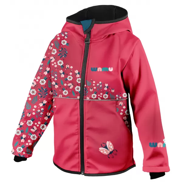  Dječja softshell jakna WAMU BERUŠKY CRVENA 