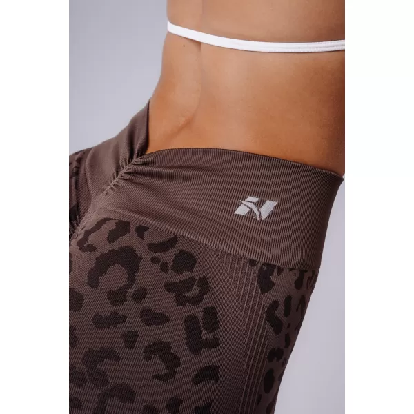  Ženske tajice NEBBIA PRIMAL 849 TAMNOSMEĐI LEOPARD 
