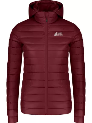 Prošivena ženska jakna NORDBLANC NIMBUS WJL8395 TAMNOCRVENA