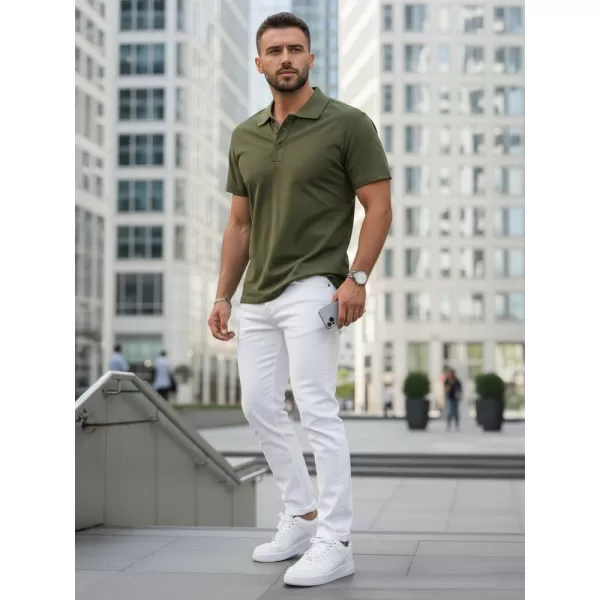  Muška majica s kragnom DSTREET PX0511 ZELENA 
