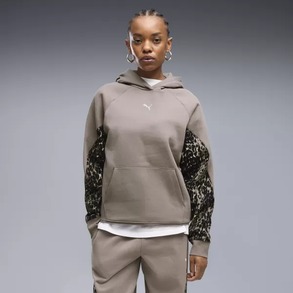  Ženski sweatshirt PUMA SPORT ANIMAL STANDARD HOODIE FL 69400781 MIŠJE SIVA 