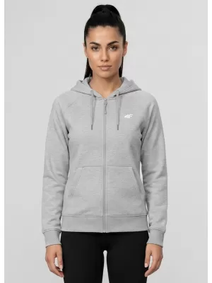 Ženski sweatshirt 4F WMM00TSWSF2535 HLADNI SVIJETLO SIVI MELANGE