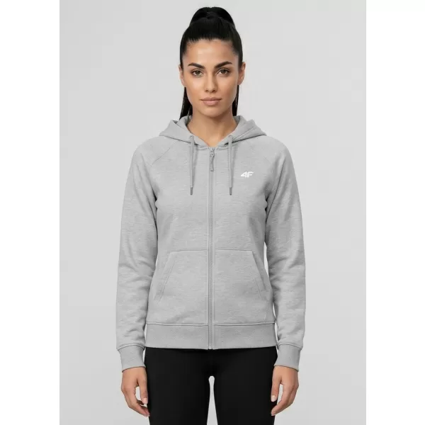  Ženski sweatshirt 4F WMM00TSWSF2535 HLADNI SVIJETLO SIVI MELANGE 