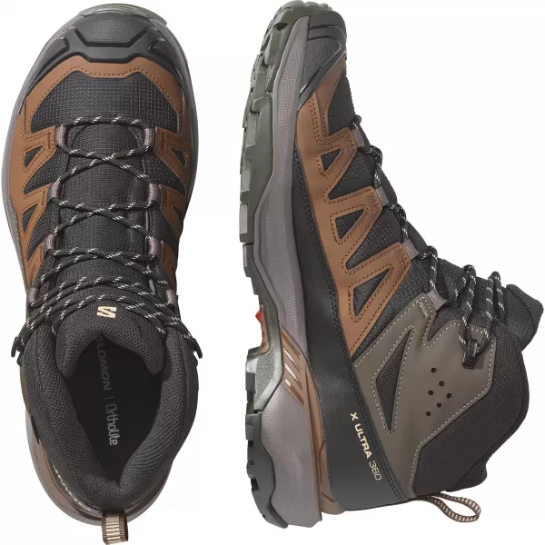  Muške cipele SALOMON X ULTRA 360 MID GORE-TEX L45473200 CRNI/TAMNI GALEB SIVI/TAMNA ZEMLJA 