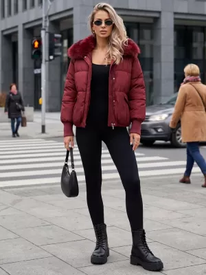 Ženska jakna DSTREET TY5817 TAMNOCRVENA