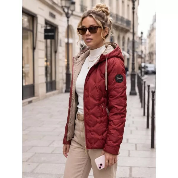  Ženska jakna DSTREET TY5885 TAMNOCRVENA 