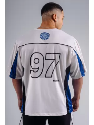 Predimenzionirana majica kratkih rukava od jerseya 97 NEBBIA PRIMAL 885 KREMA