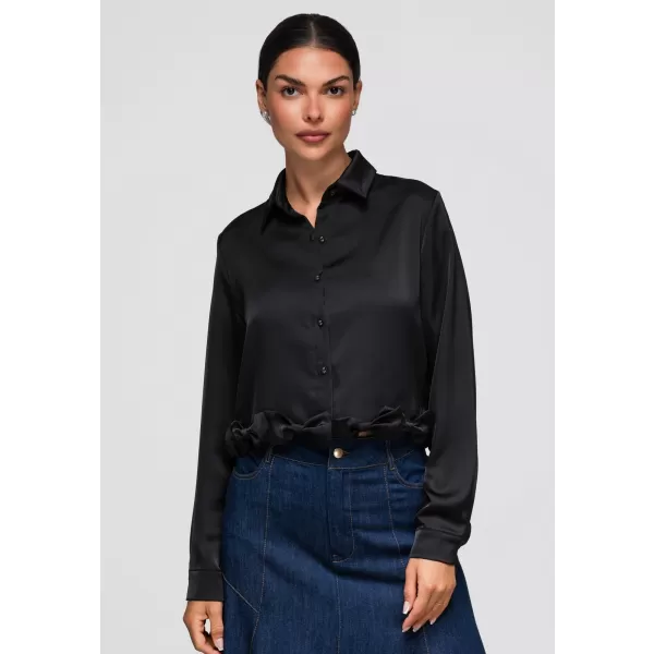  Ženska košulja OMBRE OW-SH-E0059 CRNA 