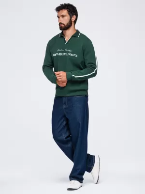 Muški sweatshirt OMBRE OM-SSNZ-0268 TAMNO ZELENA