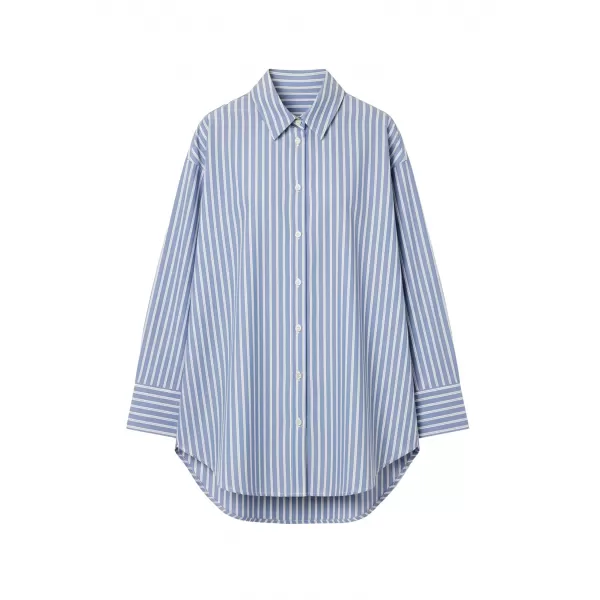  Ženska bluza URBAN CLASSICS TB8543-03326 PLAVO/BIJELO 