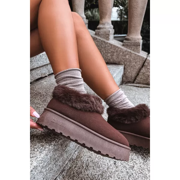  Ženski snjegovići BIG STAR SHOES UU274203 SMEĐE/BEŽ SJENE 