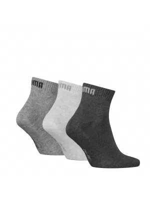 Čarape PUMA UNISEX QUARTER PLAIN 3P 93858916 ANTRACIT/L MEL SIVA/M MEL SIVA