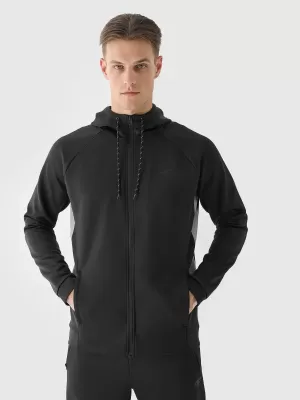 Muški sweatshirt 4F WAW25TSWSM1930 DUBOKA CRNA