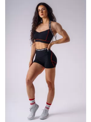 Ženske kratke hlače NEBBIA OLYMPIA HIGH-WAIST 937 CRNA