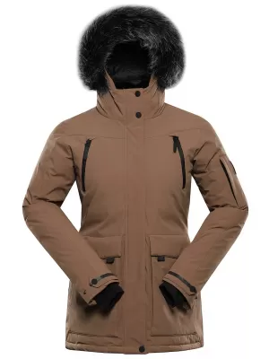 Ženska zimska jakna ALPINE PRO WERDA 3 SEPIA NIJANSA