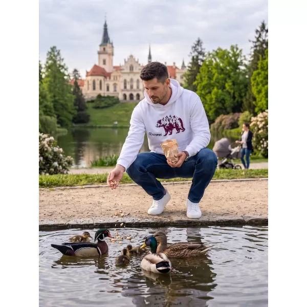  Muški sweatshirt ALTISPORT ALM193422 BIJELA 