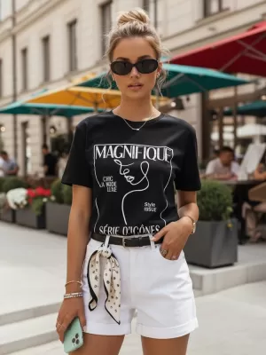 Ženska majica kratkih rukava DSTREET RY2502 CRNA