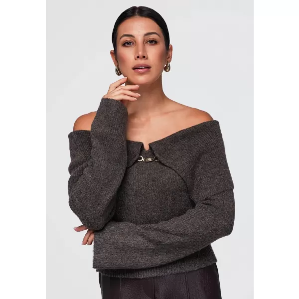  Ženski pulover OMBRE OW-SW-E0011 SMEĐA 
