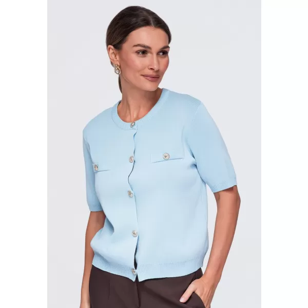  Ženska bluza OMBRE OW-TS-E0084 PLAVA 