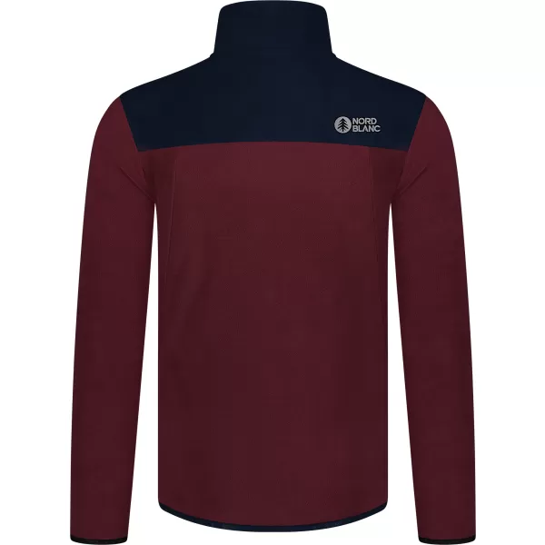  Muški lagani sweatshirt od flisa NORDBLANC CRACKLE NBSFM8373 TAMNOCRVENA 