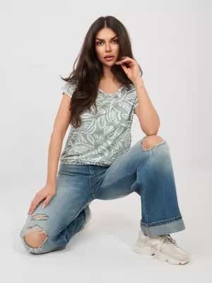 Ženska majica SUBLEVEL D12110M02646E PISTACIJE