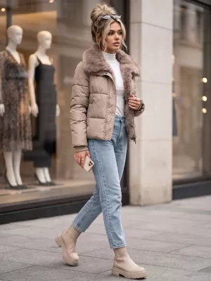Ženska jakna DSTREET 1 TY6098 KARAMELA